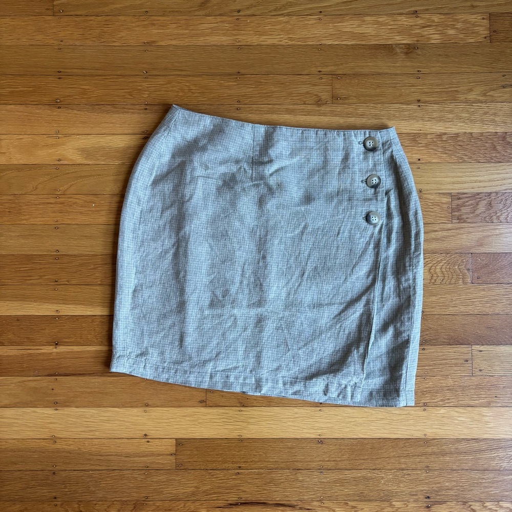 gap vintage linen mini skirt